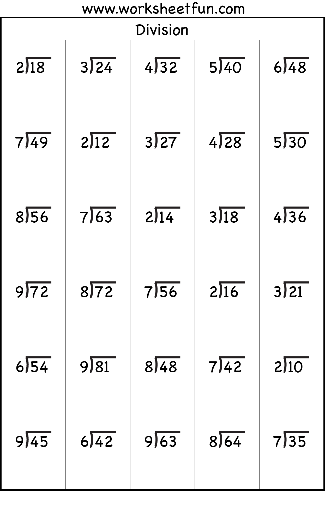 printable division worksheets for grade 1 14